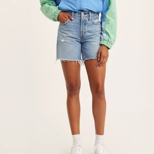 Levi's Premium 501 Mid Thigh, High Rise‎ Denim Shorts , W24